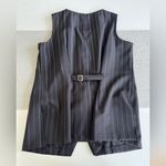 Vintage 90s D.B.Y Black Pinstripe Longline Buckle Back Vest Top Size 13 Photo 8