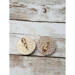 Vintage Clip On Earrings Stunning Gold & Silver Tone Statement Circle W Germany Photo 3