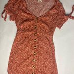 Tilly's Orange Floral Sundress Photo 0