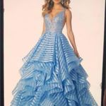 Mori Lee Size 2  blue long gown Photo 6