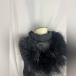 Michael Kors Women's Black Puffer Vest with Faux Fur Trim Medium NWOT Photo 7