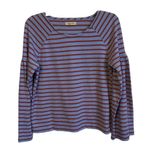 Madewell Shirred Sleeve Blue Red Stripe Long Sleeve XS stained Photo 0
