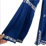 Escapada Floral Bell Sleeve Tunic Blue White Size Small Photo 6