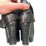 Sam Edelman Black Leather Studded Over-the-Knee Wedge Boots Buckle - Women’s 7.5 Photo 9