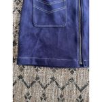 Modcloth Woman's 12 Navy Blue Mini Skirt Pockets And Full Zipper On Front Photo 13