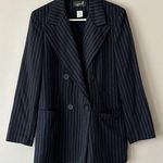 Spiegel  Size 8 Blue White Striped Long Sleeve Blazer Jacket Double Breasted Photo 1