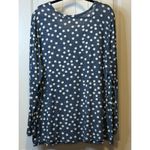 Lane Bryant  Blue White Polka Dot Sweater‎ Long Sleeves V Neck Women's Cozy 22/24 Photo 1