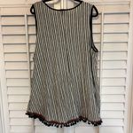 W5  Black And White Stripe‎ Pop Pom Tank Top Size 3X Photo 1