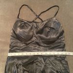 Women’s Black Full Length Prom Party Dress Criss Cross Back Small Train Size 12 Photo 8