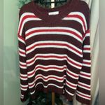 The Great . Mohair/Wool Striped Sweater in Winterberry Size Medium Photo 0