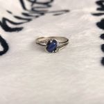Boutique Blue star sapphire & diamonds white gold ring 4 Photo 2