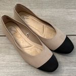 Seychelles Beige Black Toe Cap Memory Foam Flats Size 7.5 W Photo 1