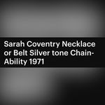 Sara Coventry vintage 70s chain necklace belt ability in silver tone Photo 3