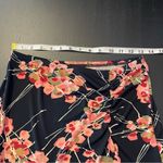 Max and Cleo Black Pink Floral Stretch Asymmetrical Skirt Women’s Size XS Photo 6