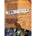 ZARA  Sleeveless Short Tiered Crinkle Cris Cross Spaghetti Straps Mini Dress M Photo 7