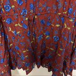 Free People  Flower Fields Mini Dress Small Burgundy Blouson Boho Bohemian NWT Photo 7