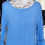 Bobeau  Womens Blouse Sz Medium Boho Peasant Long Bell Sleeve Festival Hipster Photo 3