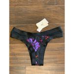 Volcom Swimsuit Bikini Bottoms Cheeky Mesh Hipster Black Bright Colors NWT XS Photo 1