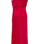 WAYF Red Satin Maxi Cocktail Dress Photo 1