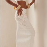 Cult Gaia Chasina Floral Appliqué Crochet Cotton Maxi Skirt Size XS Photo 3