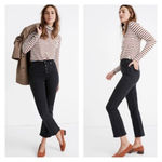 Madewell  Cali Demi Boot Button Fly Jeans Bellspring Washed Black 30 Hi-Rise NWT Photo 1