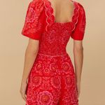 Farm Rio Red Olivia Cut-Out Romper, Size S Photo 4