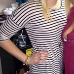 MINKPINK Stripped Short Sleeve Dress Photo 1