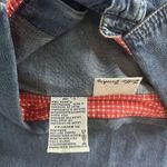 Bobbie Brooks Woman's Med (8/10) Embroidered Floral & Hearts Denim Button Up VTG Blue Photo 6