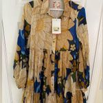 Sézane Sezane Farm Rio Hilma Long Sleeve Mini Shirt Dress Floral Mandacaru Multi Photo 2