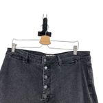 Free People  We The Free Crvy Bermuda Shorts‎ Exposed Button Fly Faded Black 34 Photo 3