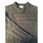 Ashley by 26 International  Vintage Green Cropped Cable Knit Long Sleeve Sweater Photo 6