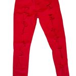 Vince Juniors Blue Jeans Skinny Legs Jeggings Red Distressed sz 3 Photo 0