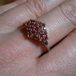 Indian Pink Crystal Platinum Bond Brass Ring (Size 9) Photo 2