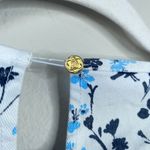 Draper James  Printed Denim Popover Top Floral Size 12 Short Sleeve Preppy Photo 6