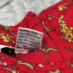 Betsy Lauren Dress Womens 6 Red Yellow Floral Midi Bohemian Cottagecore Prairie Photo 7