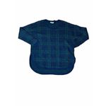 Madewell Green Checkers Women’s Pullover Sweater Size Medium Long Sleeve Photo 1