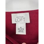 Y2K Ann Taylor LOFT Red Boat Neck Long Sleeve Sweater Top Size M Rayon Nylon Size M Photo 4