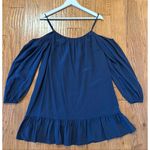 Lilly Pulitzer Candace navy 100% silk open shoulder tank dress size xsmall Photo 7