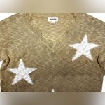 Adora Boutique Oversized Distressed Star Sweater – Size L Gold Size L Photo 8