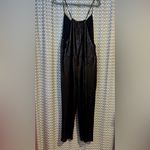 Free People | Black Sequin Party Perfect Jumpsuit, size L Photo 5