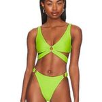 Lovers + Friends  I Got Options Lime Green Bikini Wrap Top, L Photo 0