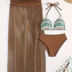 Adidas NWT AD Tribal Print 3 Piece Set Bikini, SIZE M Photo 0