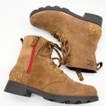 Sorel Emelie Combat Boot Womens 5 Waterproof Suede Gold Stars Boho Fairy Grunge Photo 4