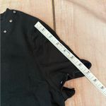 Kate Spade  Studded Peplum Scalloped Black Top Knit Size Medium Short Sleeve Photo 4