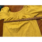 And The Why Yellow Crinkle Crop Top Medium Boho Long Sleeve M Women's Photo 9