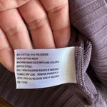 Evereve  Rib Trim Sweatshirt Washed Plum Crewneck Cotton Blend Small Ribbed Cut Photo 8