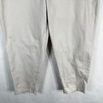 Soft Surroundings  Plus Size 2X‎ Pants Crop Ankle Elastic Light Khaki Cotton 328 Photo 3