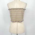 BP NWT Multicolor Stripe Lettuce Hem Tube Top Plus Size 2X Crop Top Summer Photo 4