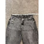 Vervet  Mom Jeans Size 28 X 26" Inseam Distressed Denim Raw Hems Gray‎ Photo 2