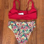 ANDIE Bikini Set Havana Top 90S High Waisted Bottom Red Multi size L NWT/NWOT Photo 2